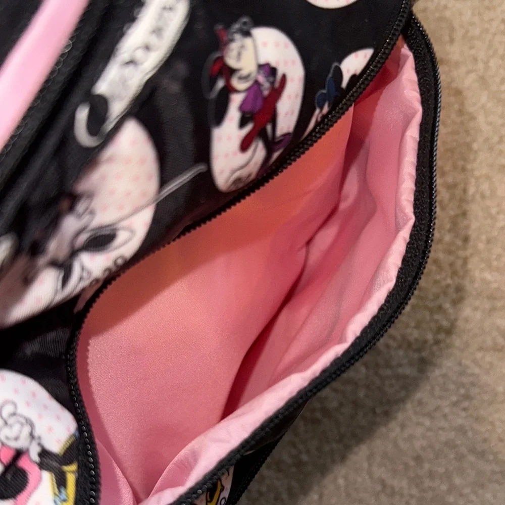 Lesportsac Black and White Crossbody Bag with Snowman Design